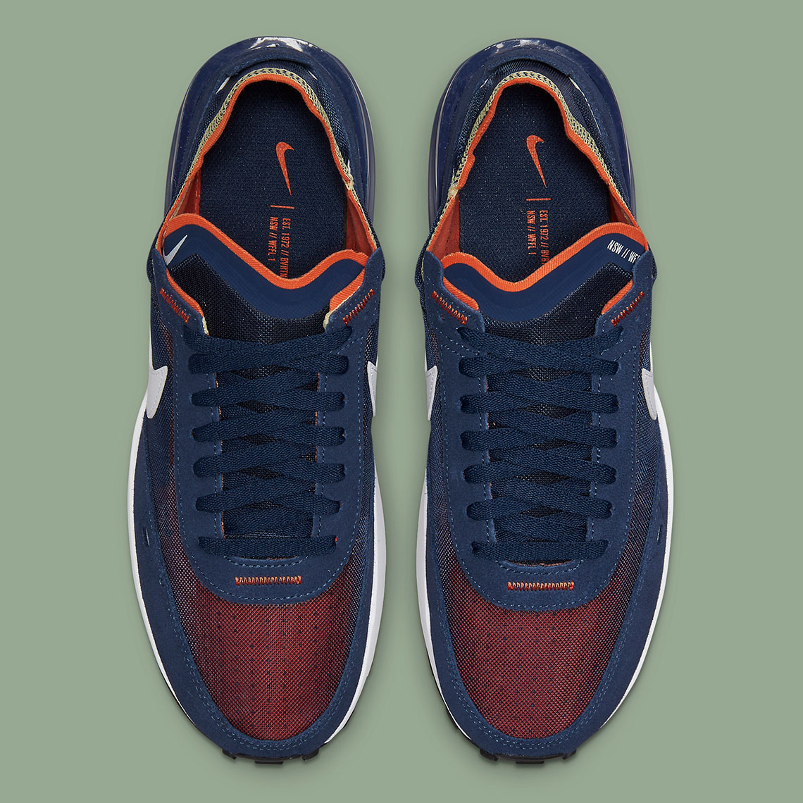 Nike Waffle One Midnight Navy White Orange Melon Tint Da7995 401 2