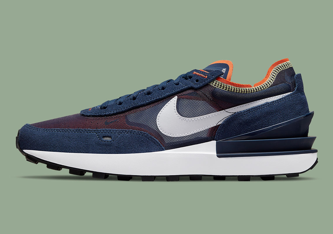 Nike Waffle One Midnight Navy White Orange Melon Tint Da7995 401 7