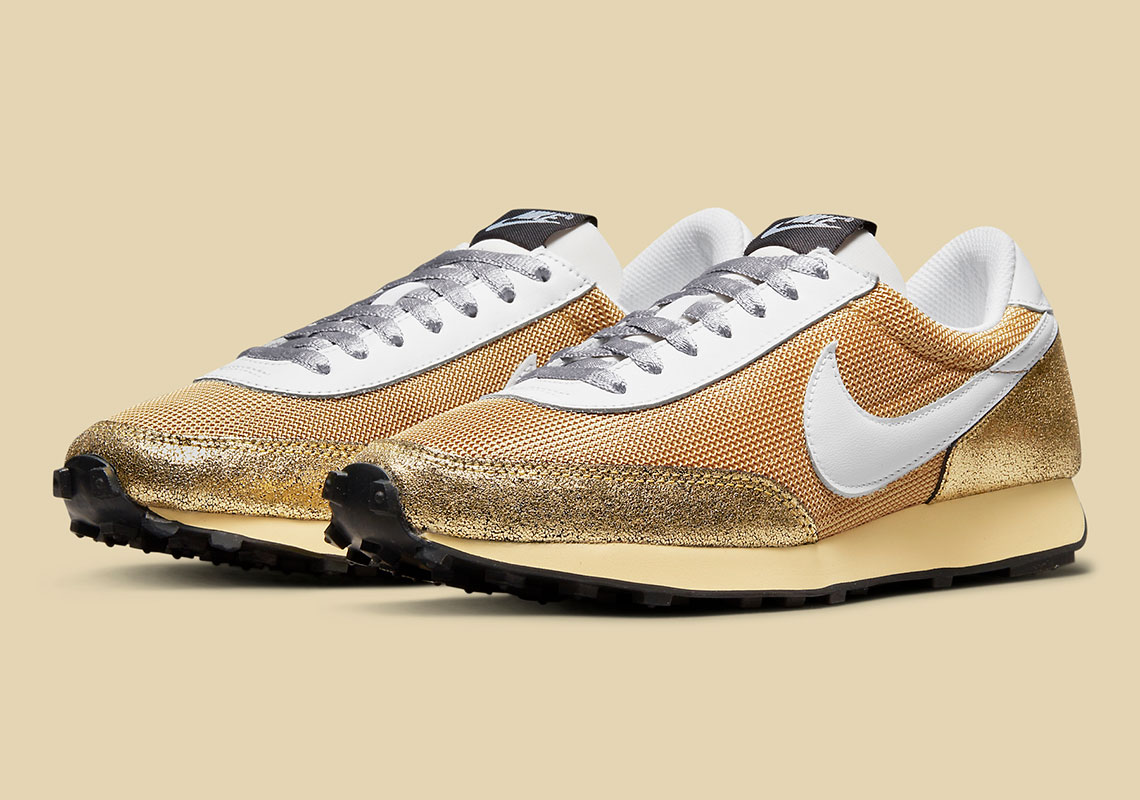 The Nike Waffle Trainer 2 Is Next To Glisten In Cracked Foil Leathers