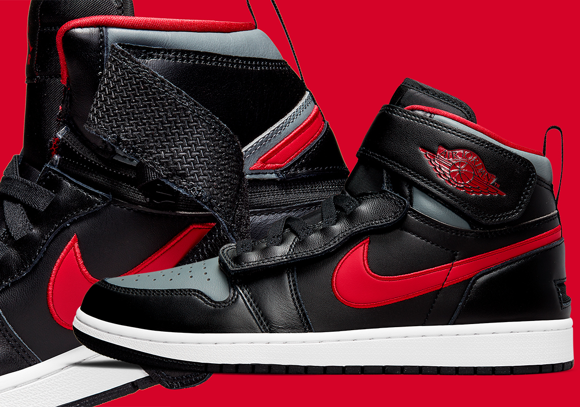 The Air Jordan 1 FlyEase Returns In A New Black, Red, And Grey Colorway