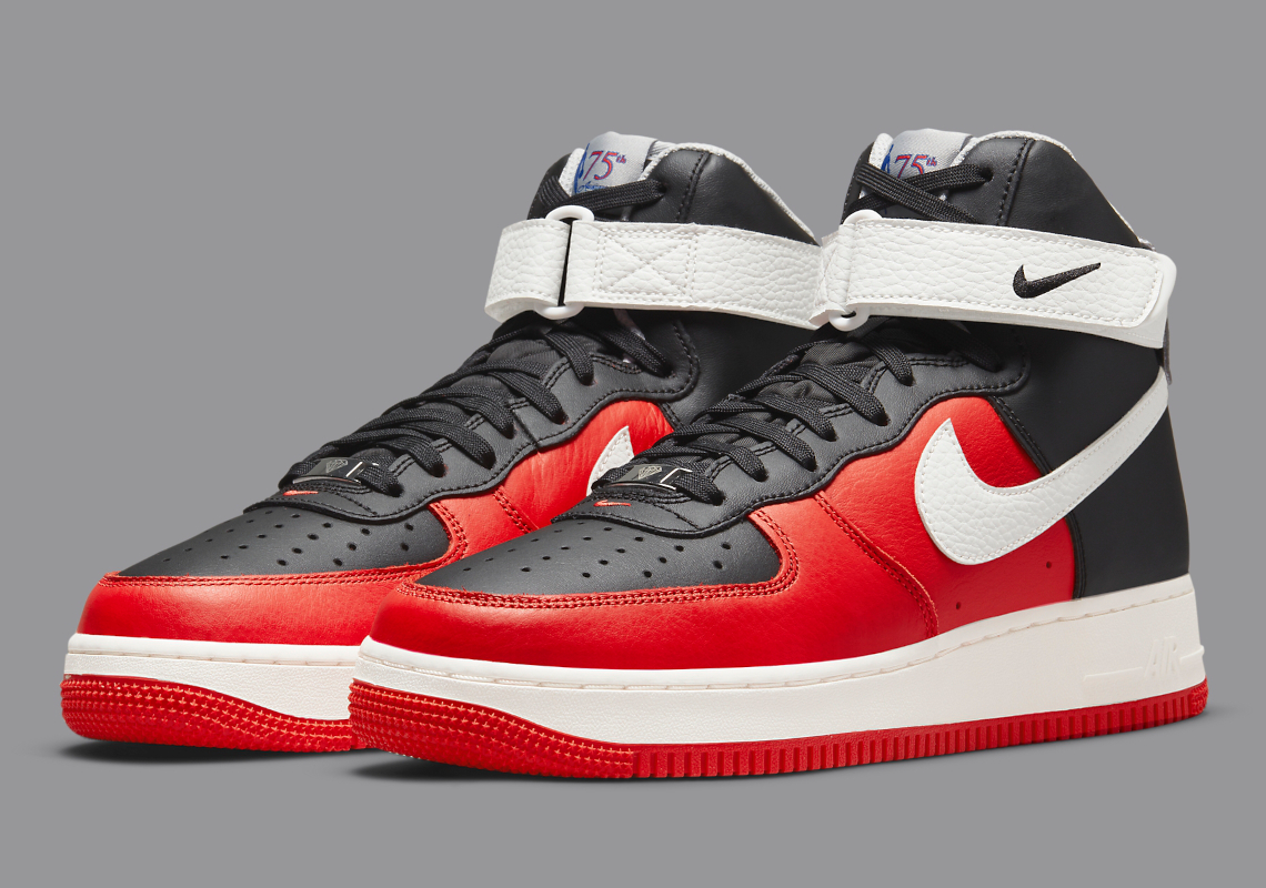 The NBA's 75th Anniversary Collection Includes A Nike Air Force 1 High In "Chile Red"