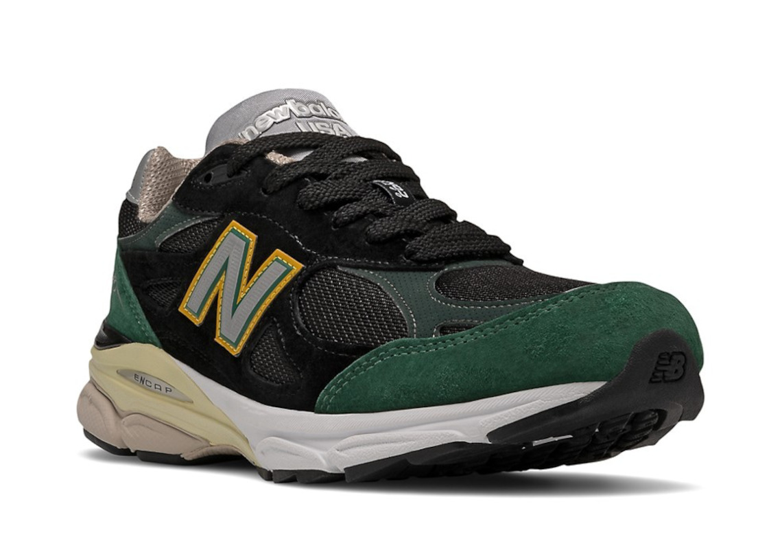 New Balance 990v3 Green Black Yellow 1