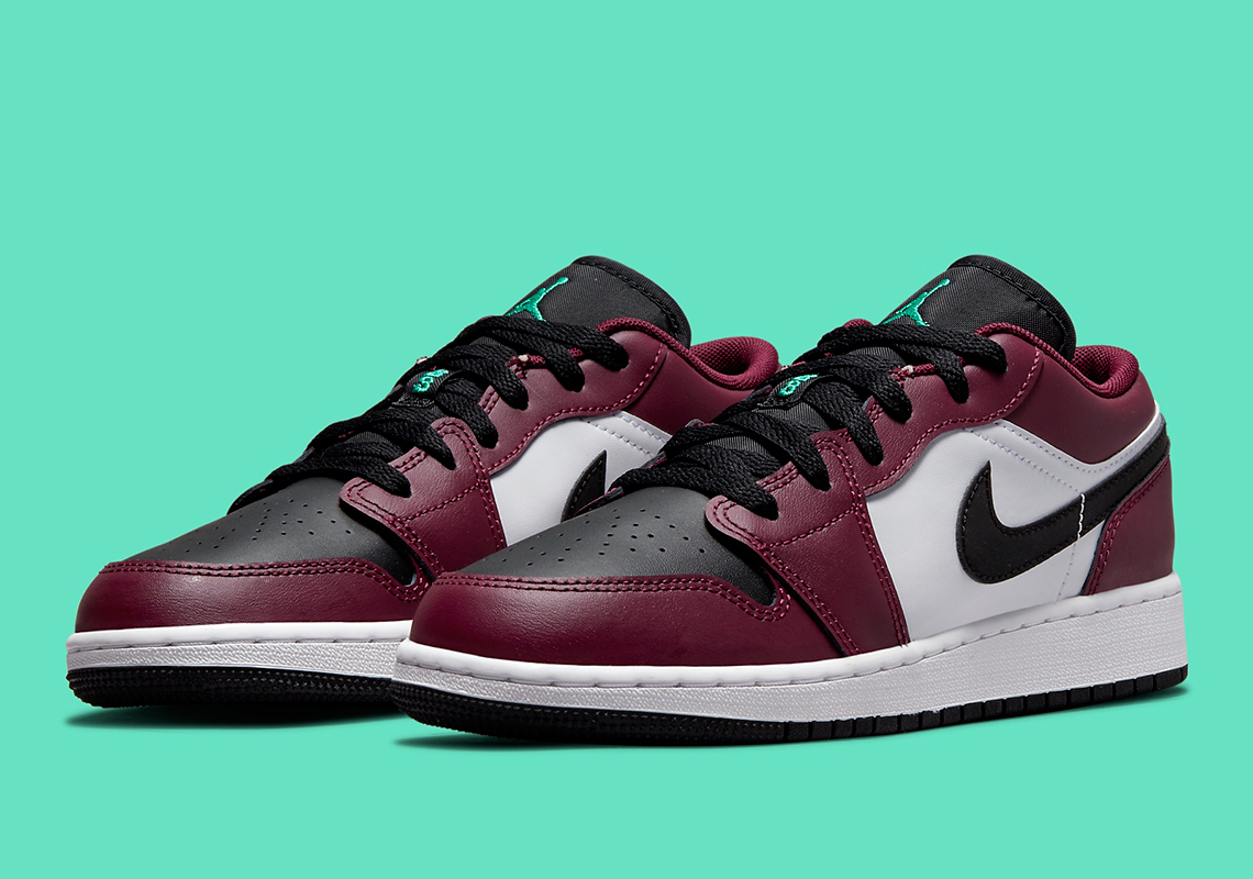 Air Jordan 1 Low Gs Dark Beetroot Roma Green Dm0589 635 6