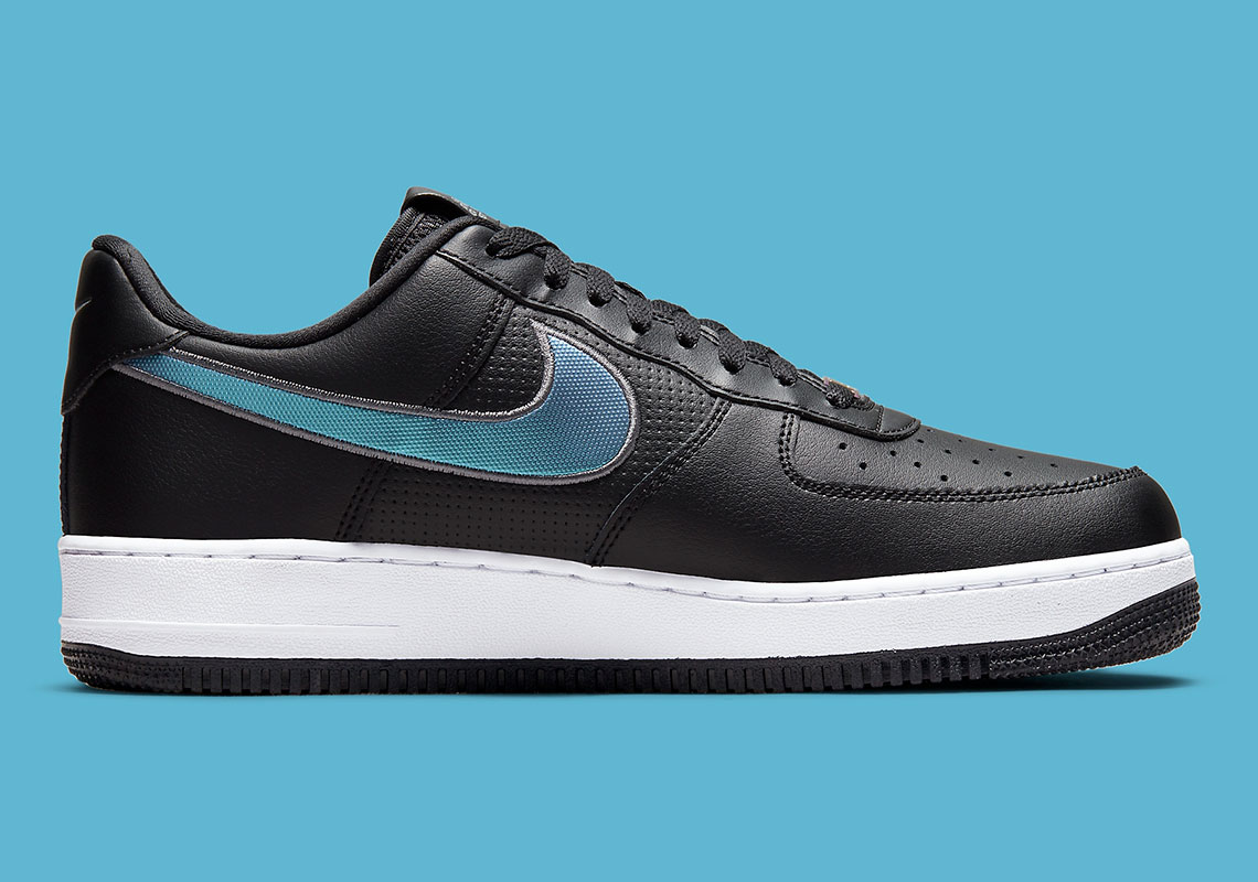 Nike Air Force 1 Black Blue Micro Dot Dq0812 001 2