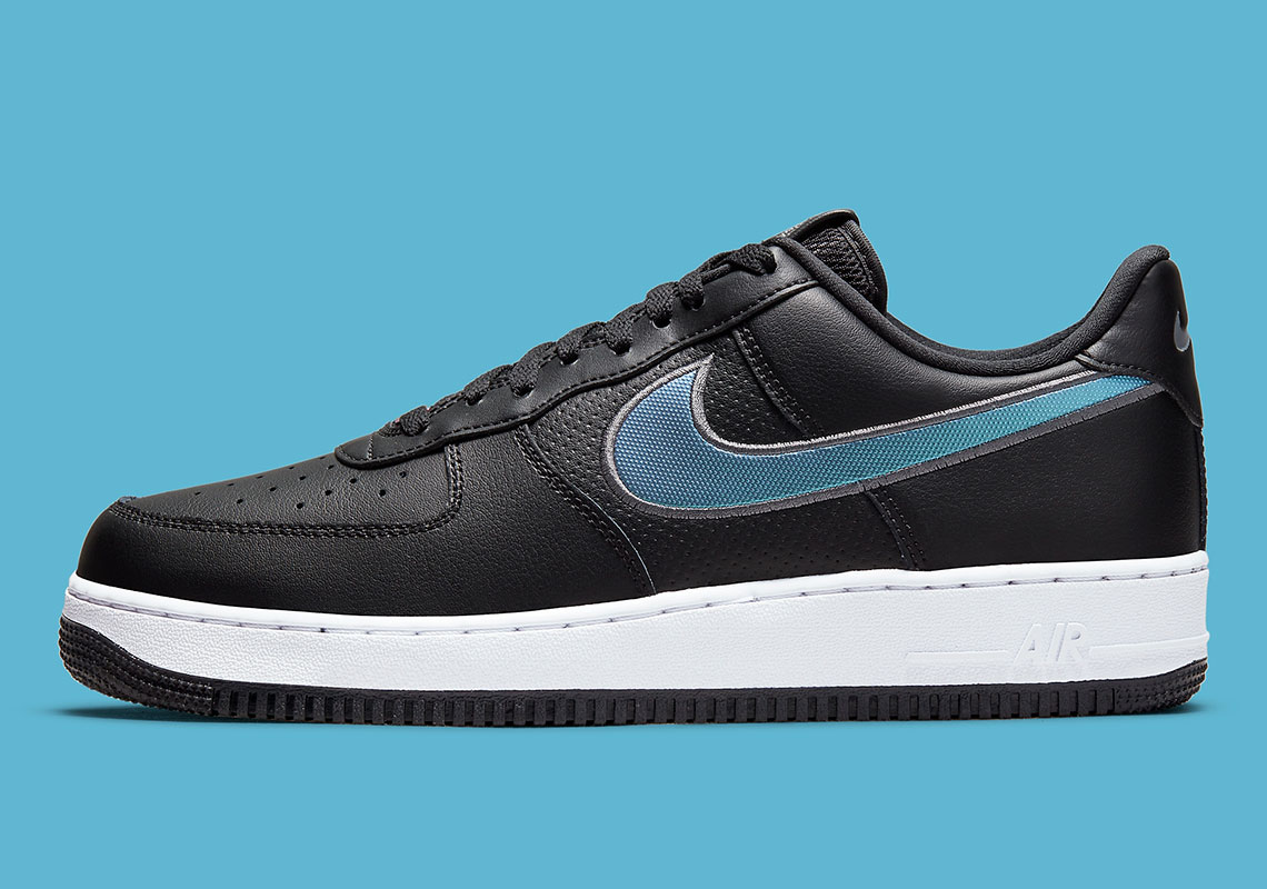 Nike Air Force 1 Black Blue Micro Dot Dq0812 001 8