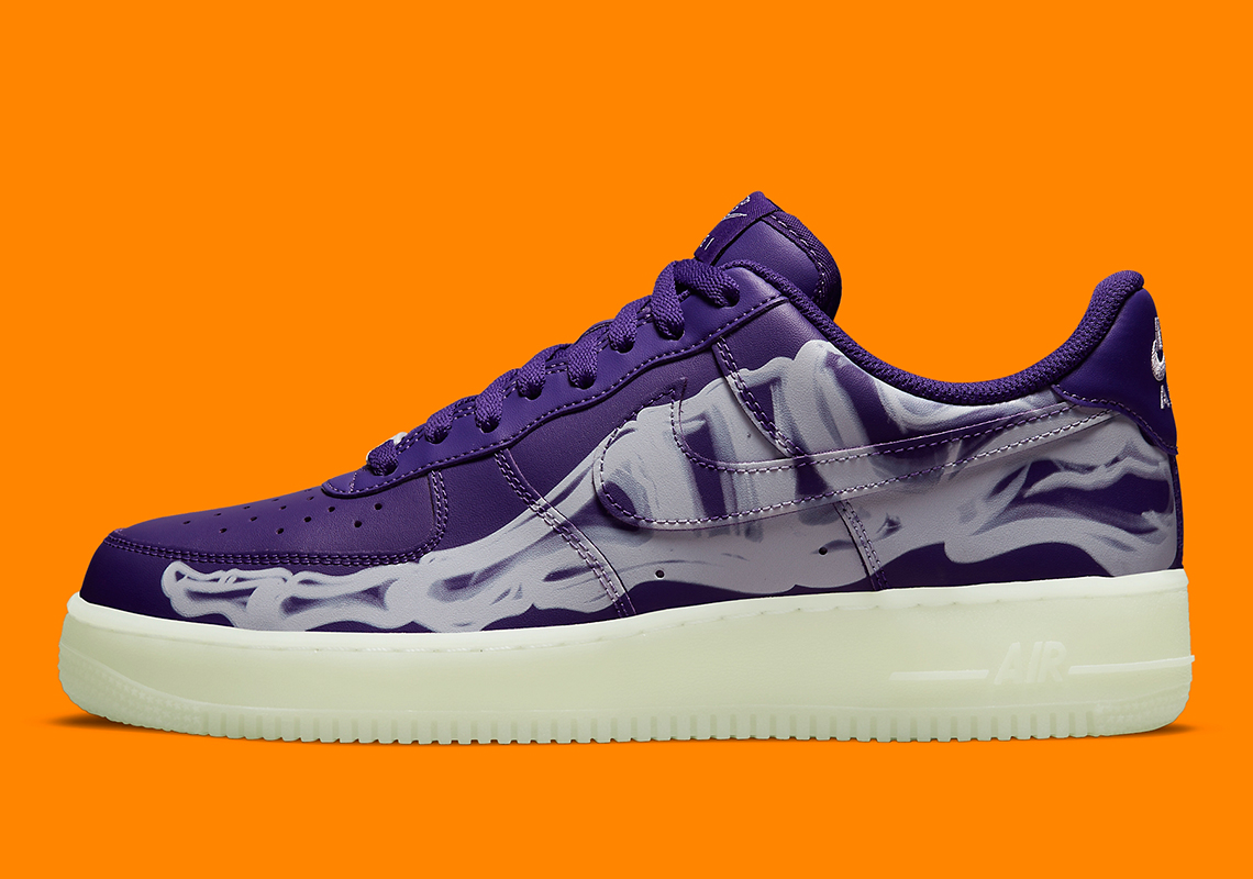 Nike Air Force 1 Low Skeleton Halloween Court Purple Cu8067 500 1