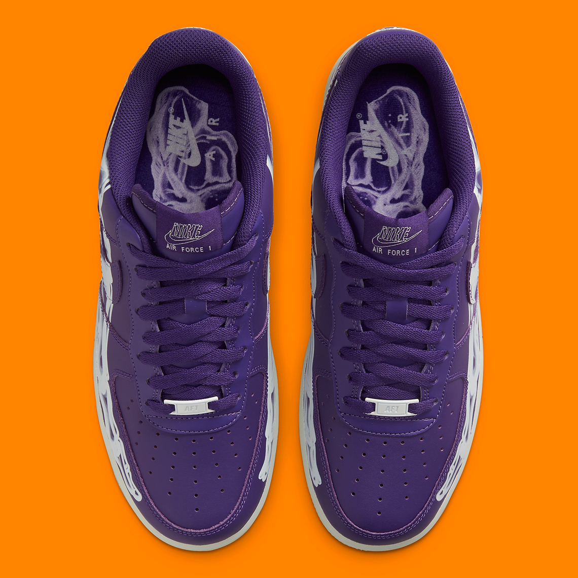 Nike Air Force 1 Low Skeleton Halloween Court Purple Cu8067 500 9