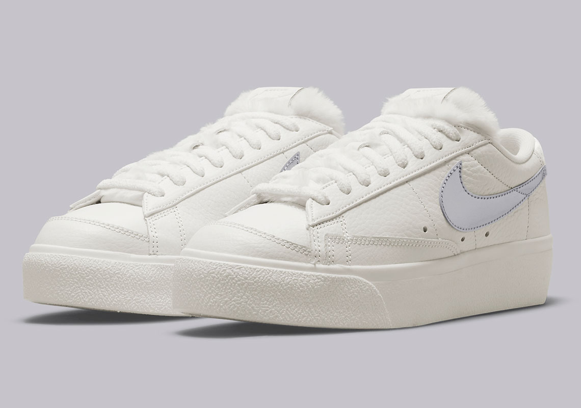 This Nike Blazer Low Platform Gets A Fuzzy Snow-Capped Makeover