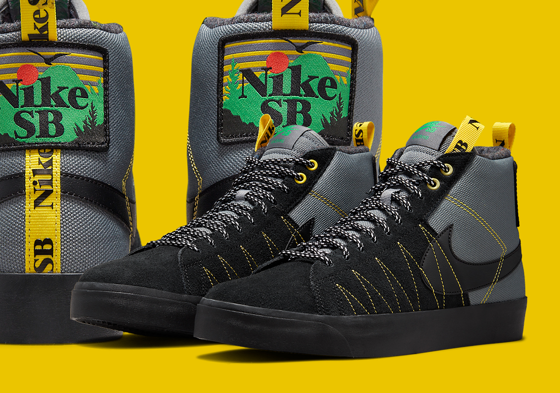 The Nike SB Blazer Mid Acclimate Dresses In Oregon Colors