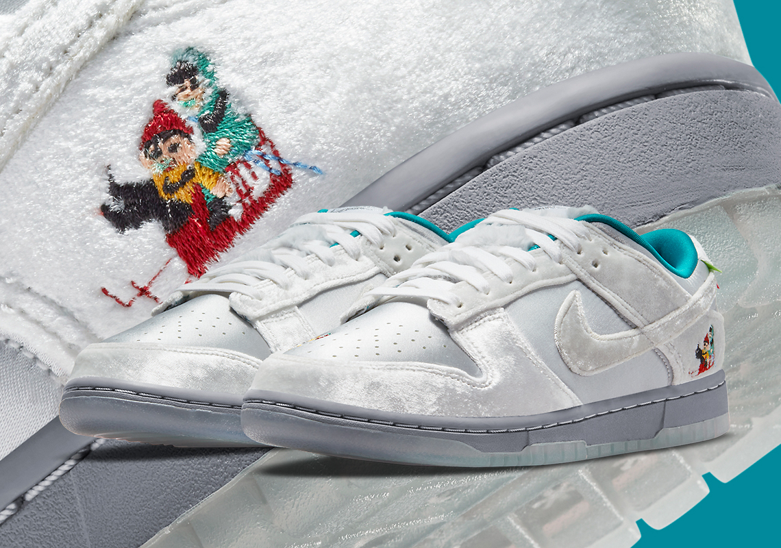 This Wintry Nike Dunk Low Features Children Playing In Snow