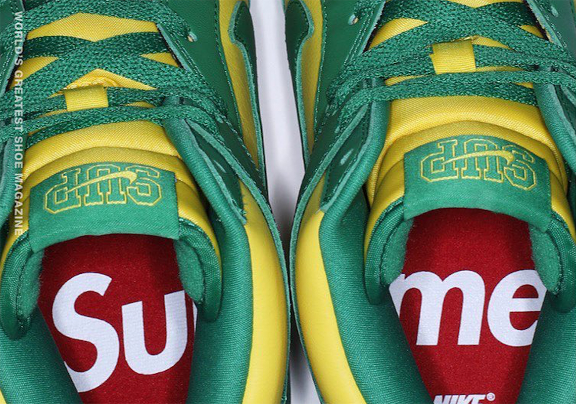 The Supreme x Nike SB Dunk High Revealed In New "Brazil" Colorway