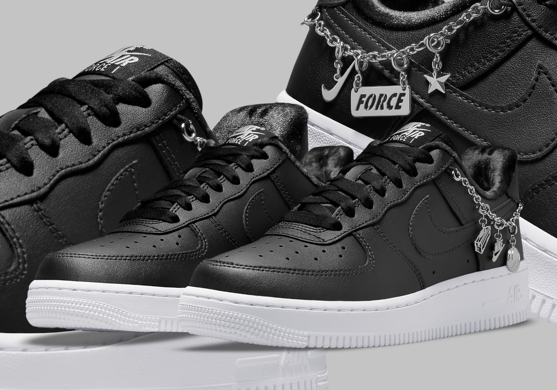 Nike Adds Another Charm Bracelet To The Air Force 1 Low In "Black"