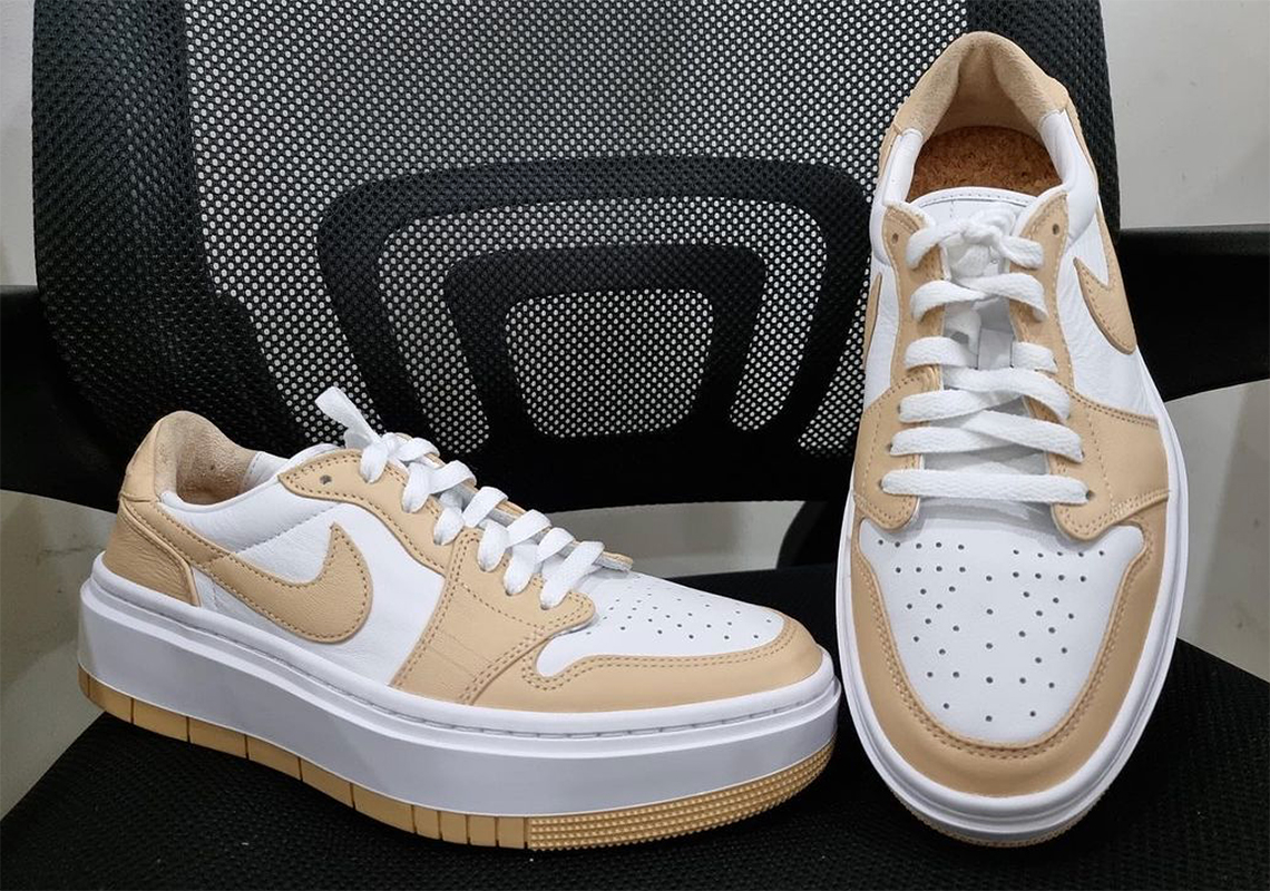 Air Jordan 1 Low Platform Tan White 1