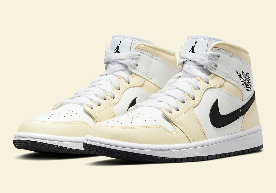 The Air Jordan 1 Mid Joins The "Coconut Milk" Trend For Women