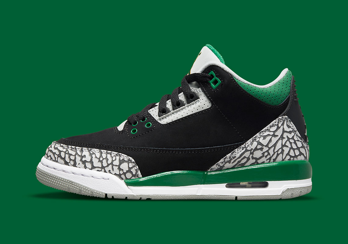 Air Jordan 3 Gs Pine Green 398614 030 2