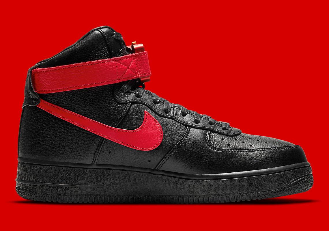 Alyx Studio Nike Air Force 1 High Black Red Cq4018 004 2