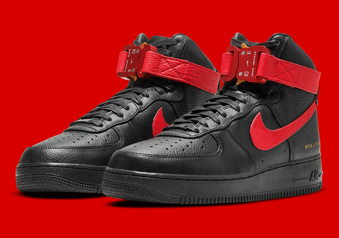 Alyx Studio Nike Air Force 1 High Black Red Cq4018 004 3