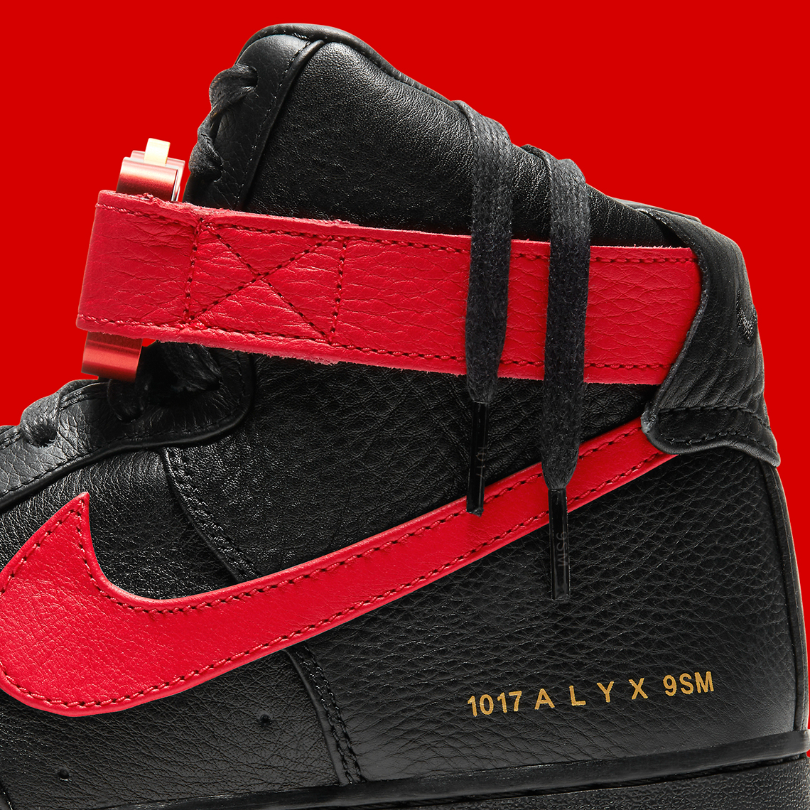 Alyx Studio Nike Air Force 1 High Black Red Cq4018 004 5