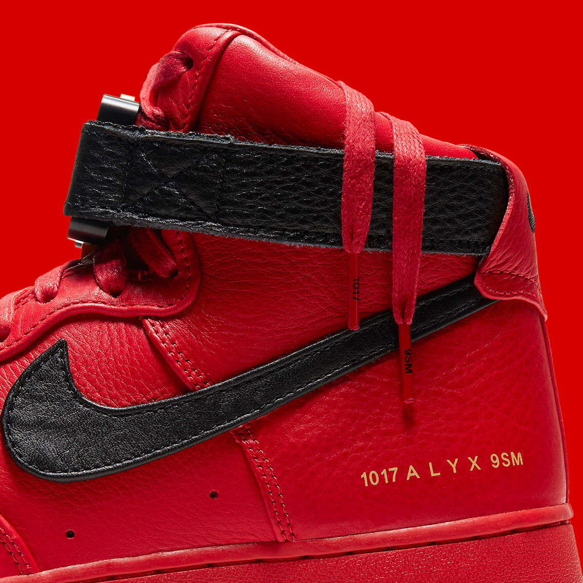 Alyx Studio Nike Air Force 1 High Black Red Cq4018 601 5