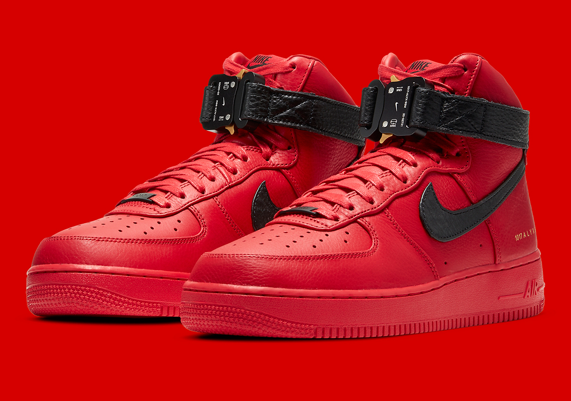 Alyx Studio Nike Air Force 1 High Black Red Cq4018 601 8