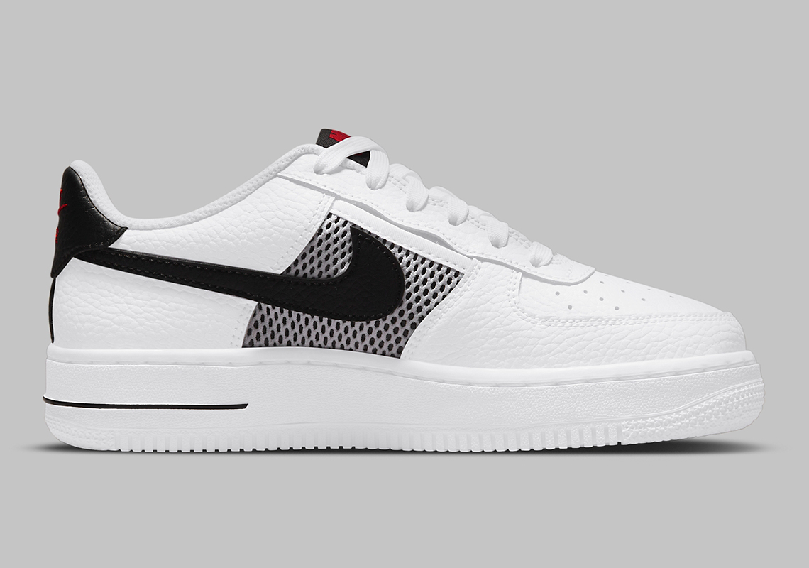 Nike Air Force 1 Low Gs Mesh White Black Dh9596 100 4