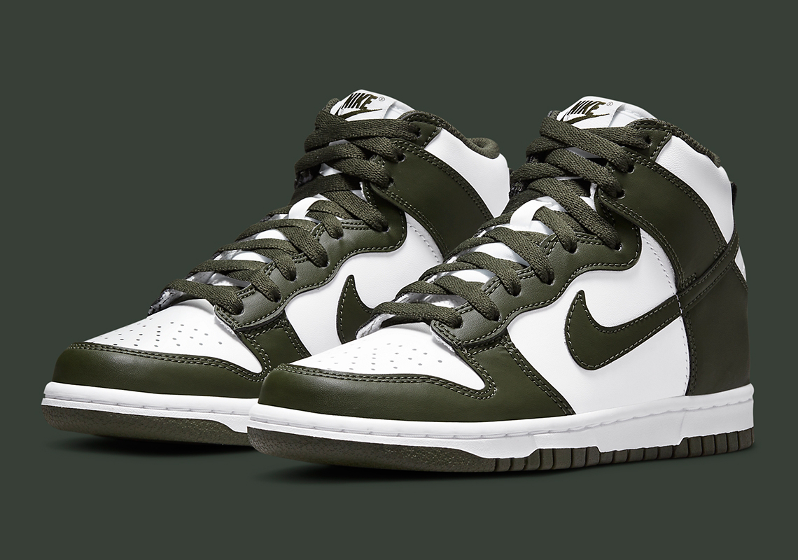 Nike Dunk High Gs Olive Green White Db2179 105 7