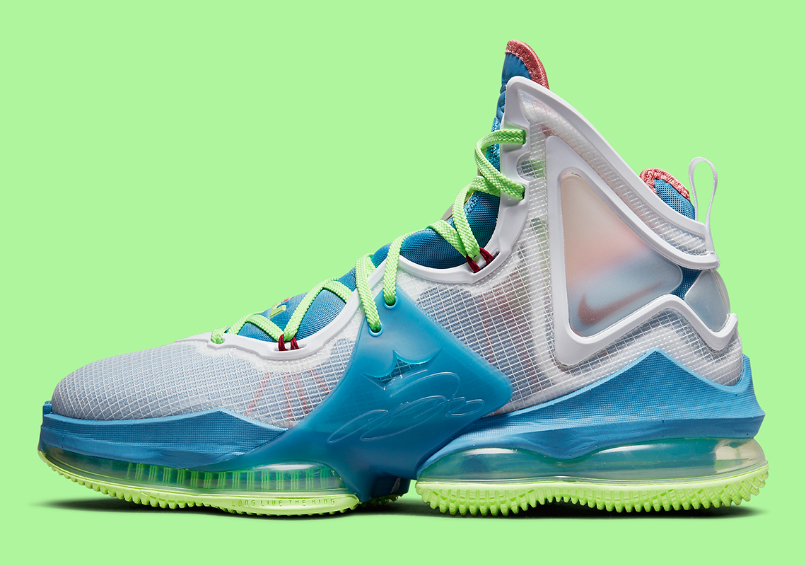 Nike Lebron 19 Dutch Blue Pomegranate Lime Glow White Dc9339 400 2