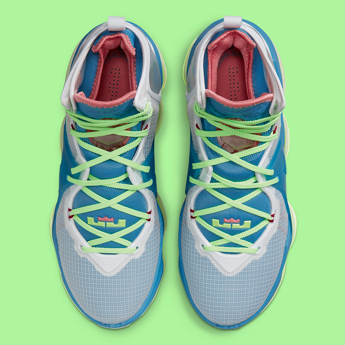 Nike Lebron 19 Dutch Blue Pomegranate Lime Glow White Dc9339 400 6