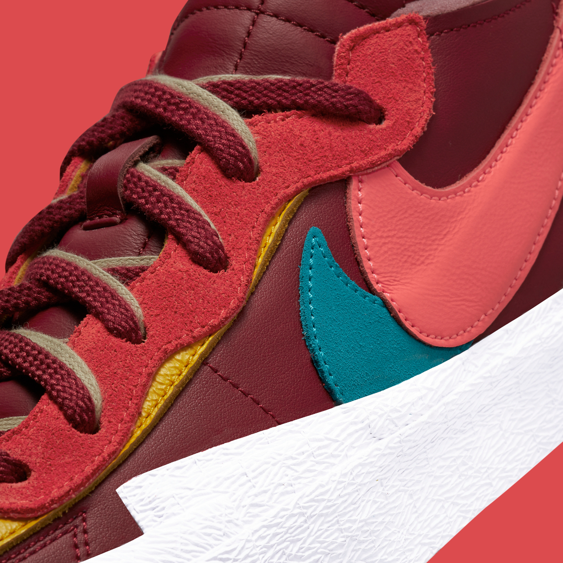 Kaws Sacai Nike Blazer Low Team Red Dm7901 600 3