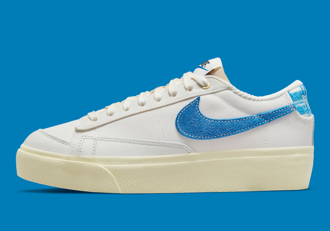 Plaid And Corduroy Accent This Nike Blazer Platform