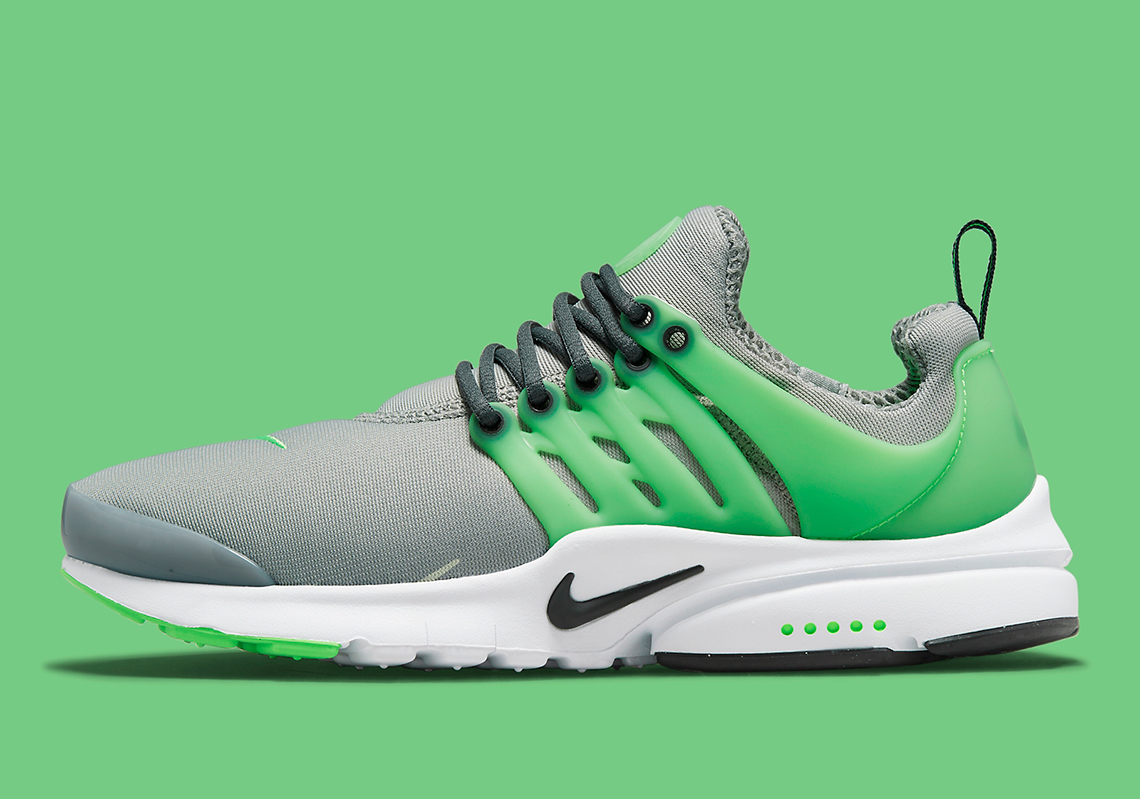 "Green Strike" And "Smoke Grey" Dress This Kids' Exclusive Nike Presto