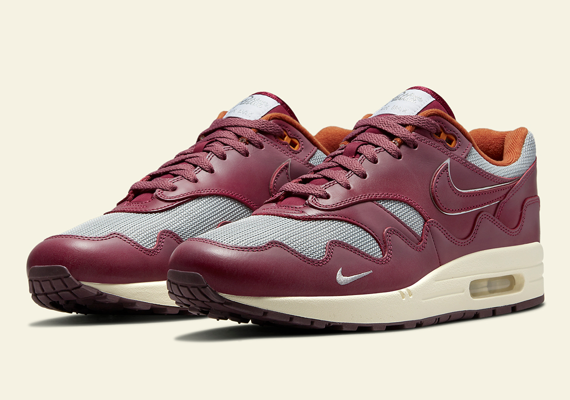 Patta Nike Air Max 1 Rush Maroon Do9549 001 3