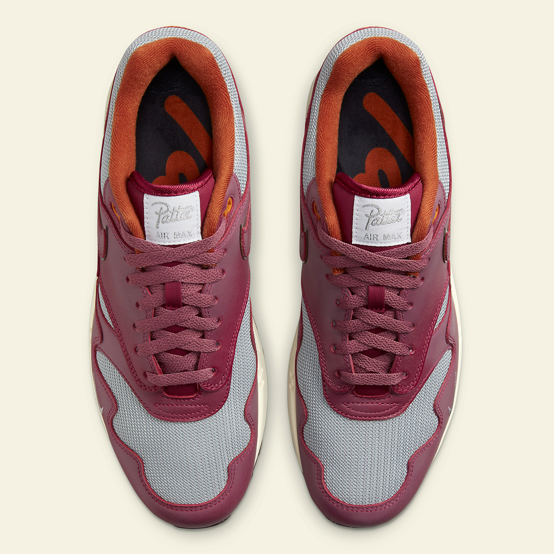 Patta Nike Air Max 1 Rush Maroon Do9549 001 4