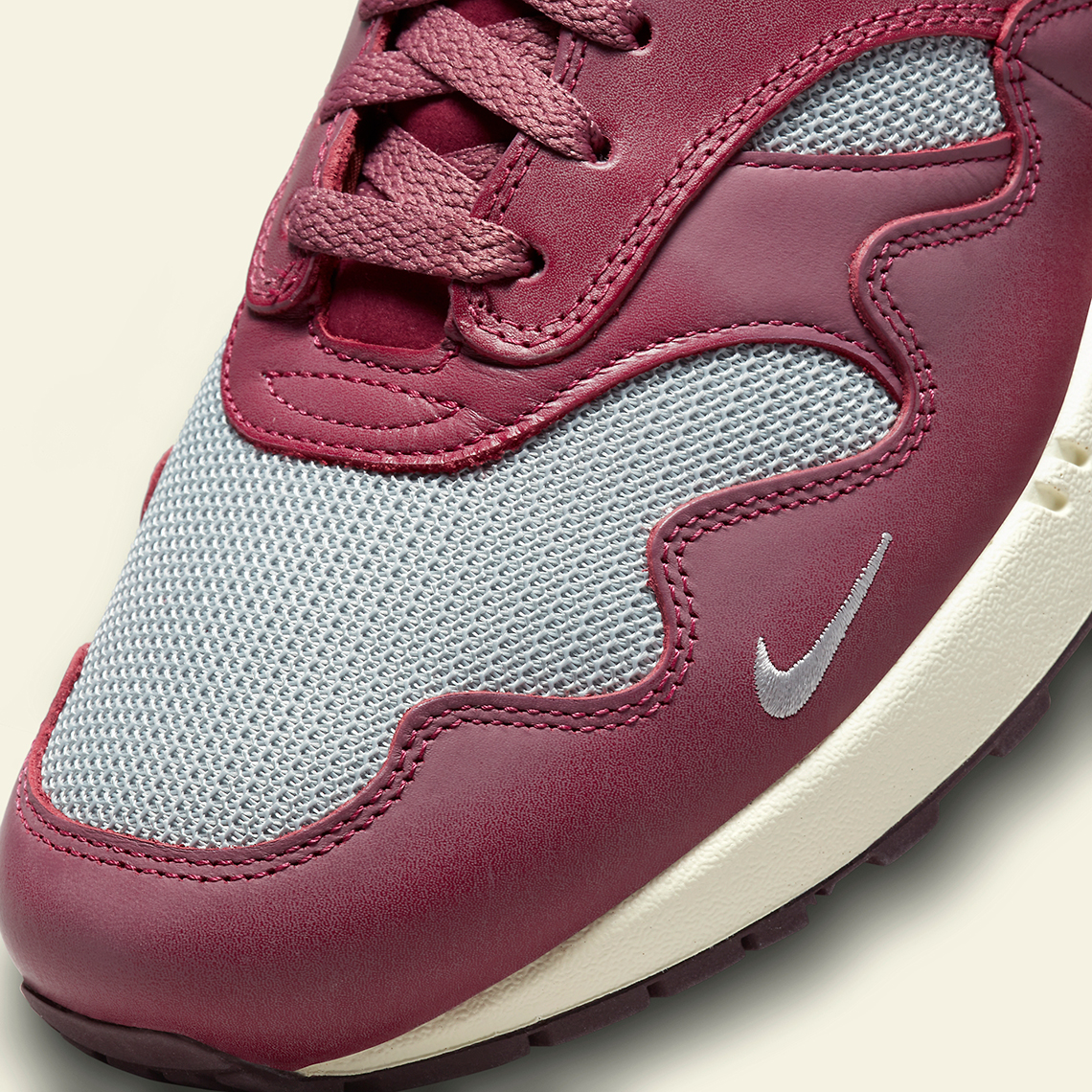 Patta Nike Air Max 1 Rush Maroon Do9549 001 5