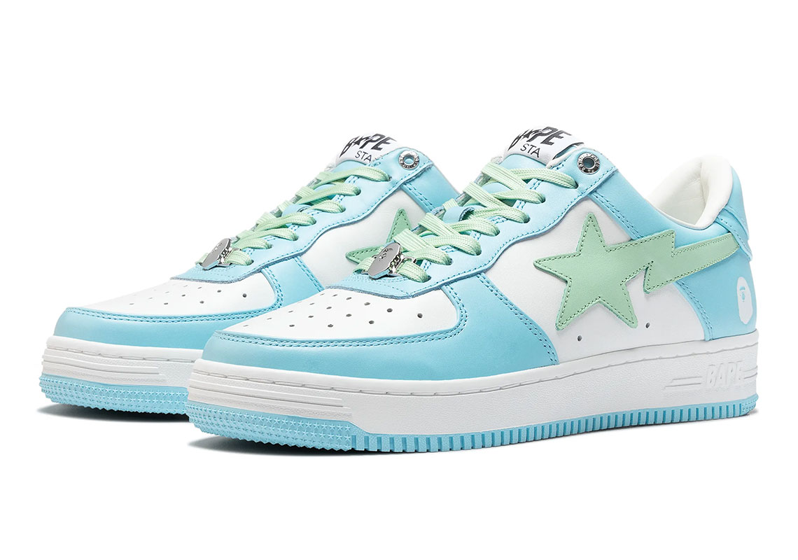 A Bathing Ape Bapesta Pastel Pack November 2021 Release Date Blue 1