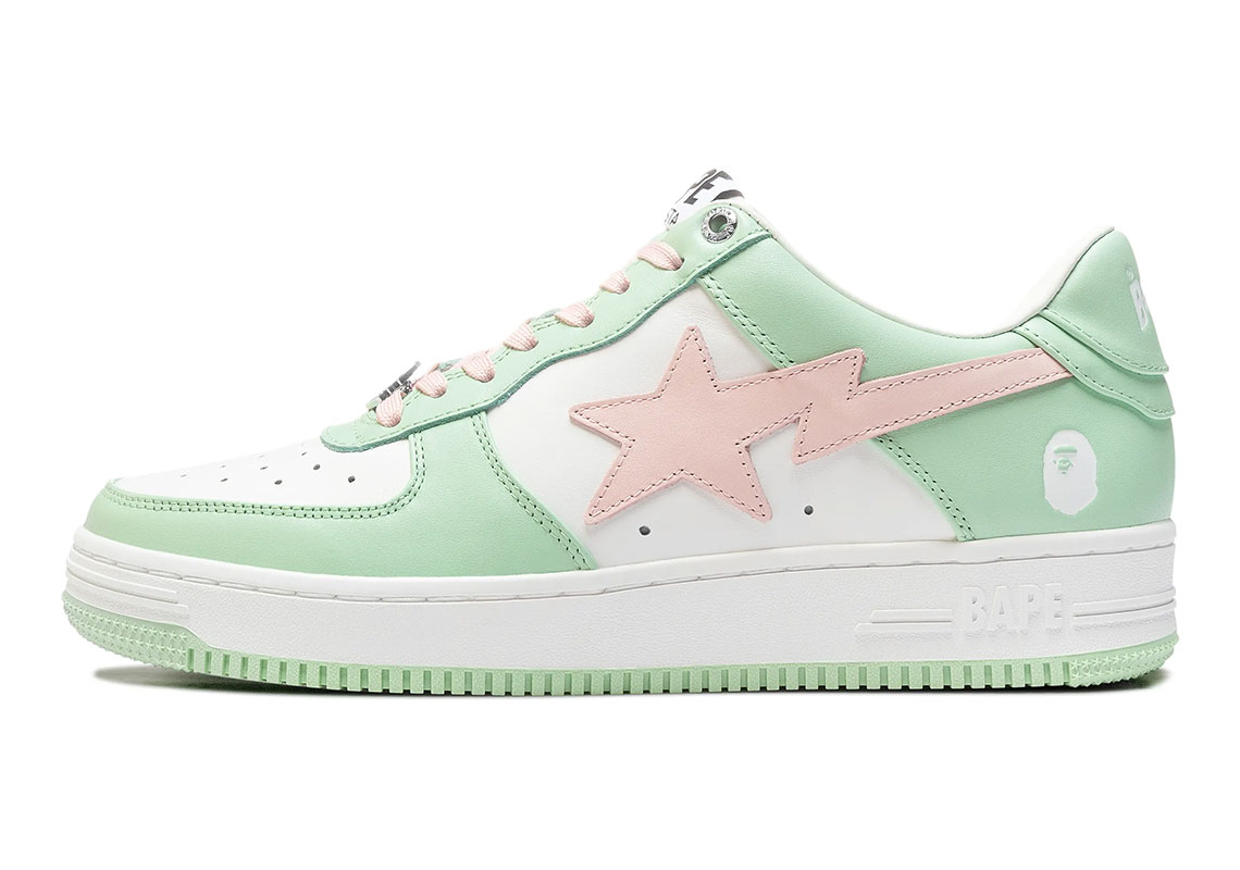 A Bathing Ape Bapesta Pastel Pack November 2021 Release Date Green 2