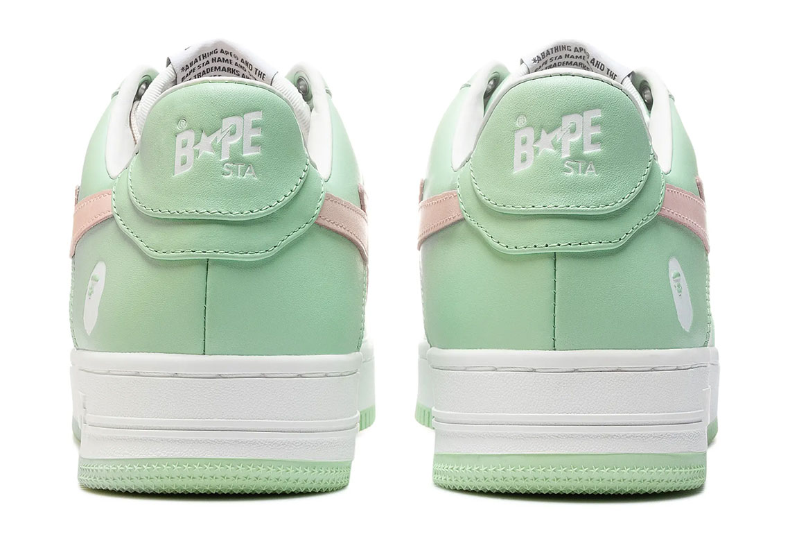 A Bathing Ape Bapesta Pastel Pack November 2021 Release Date Green 3