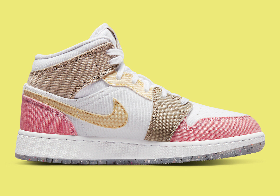 Air Jordan 1 Mid Gs Canvas Pastel Grind Dj0338 100 4