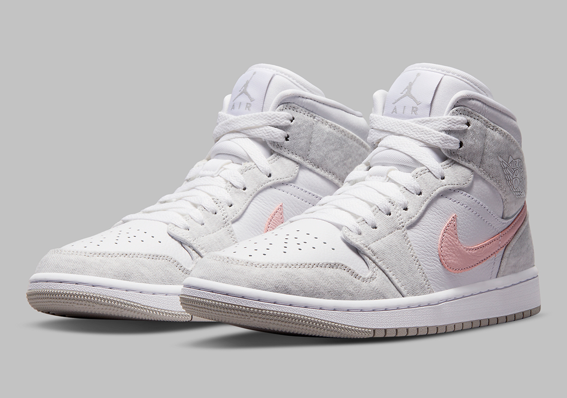 Grey Canvas Covers This Air Jordan 1 Mid SE