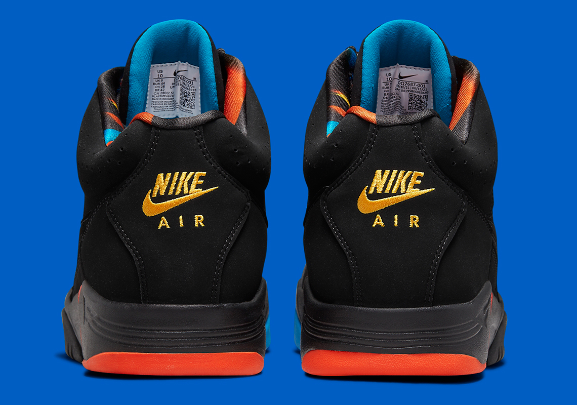 Nike Air Flight Lite Mid Black Team Orange Imperial Blue University Gold Dq7687 001 3