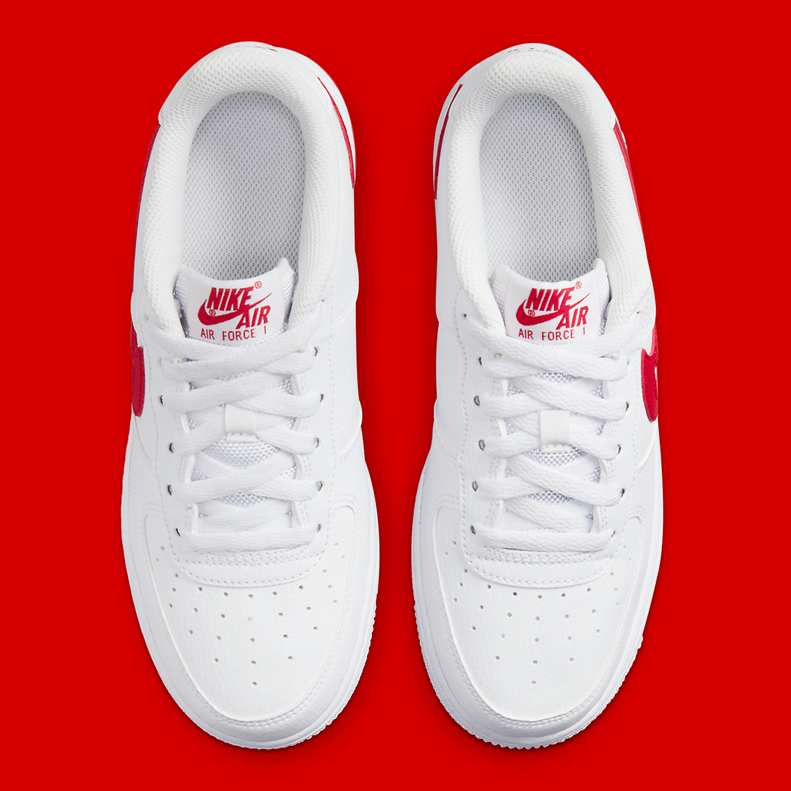 Nike Air Force 1 Low Gs White Red Dr7970 100 3 1