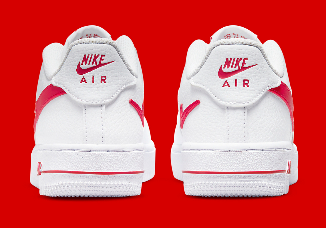 Nike Air Force 1 Low Gs White Red Dr7970 100 5 1