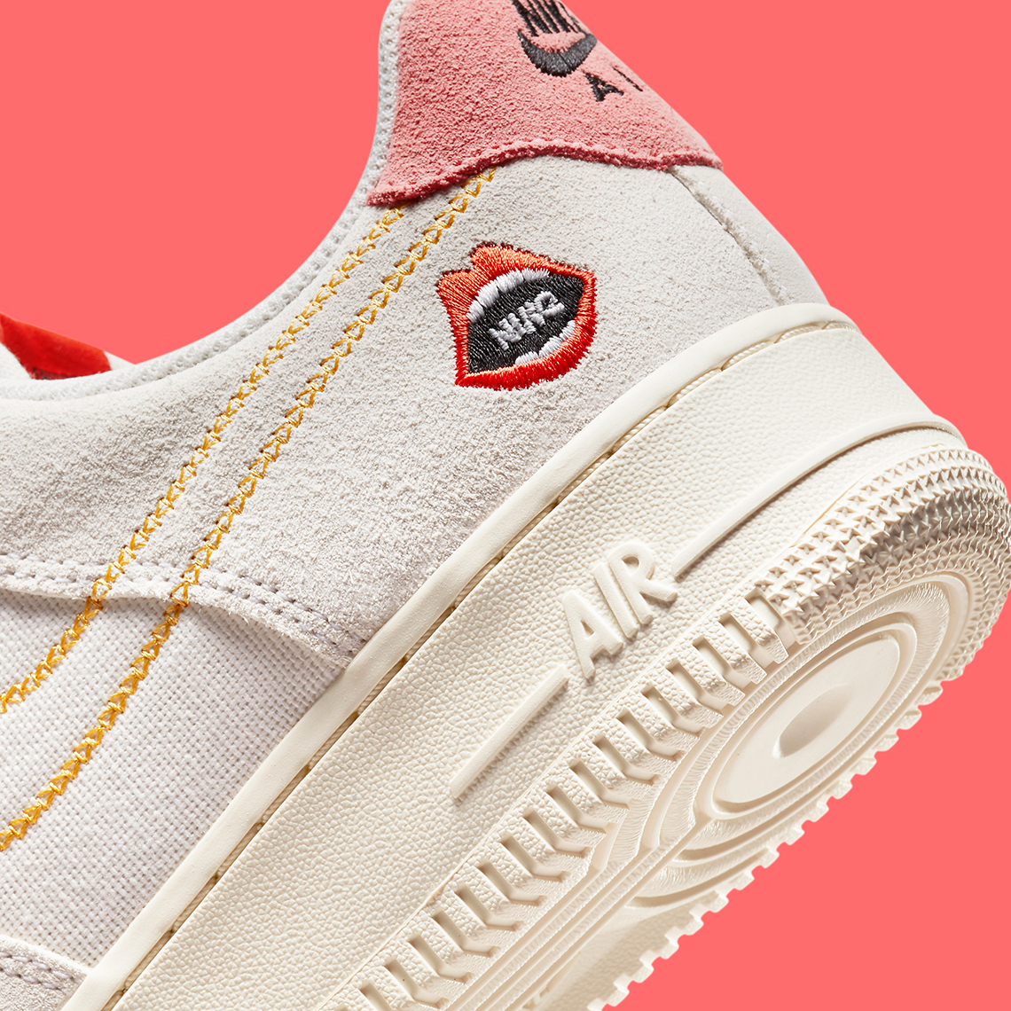 Nike Air Force 1 Low Womens Sail Crimson 2021 11