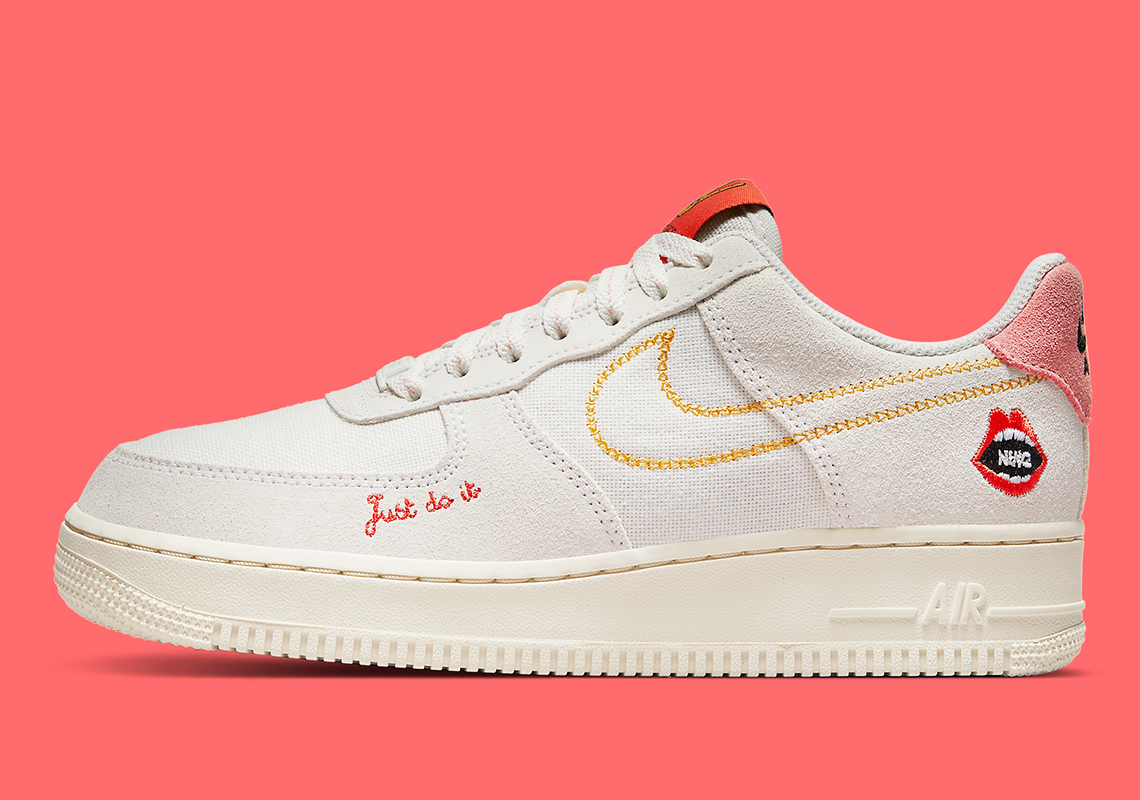 Nike Air Force 1 Low Womens Sail Crimson 2021 2