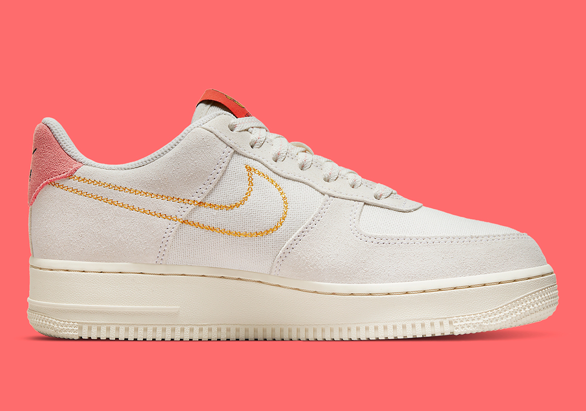 Nike Air Force 1 Low Womens Sail Crimson 2021 3