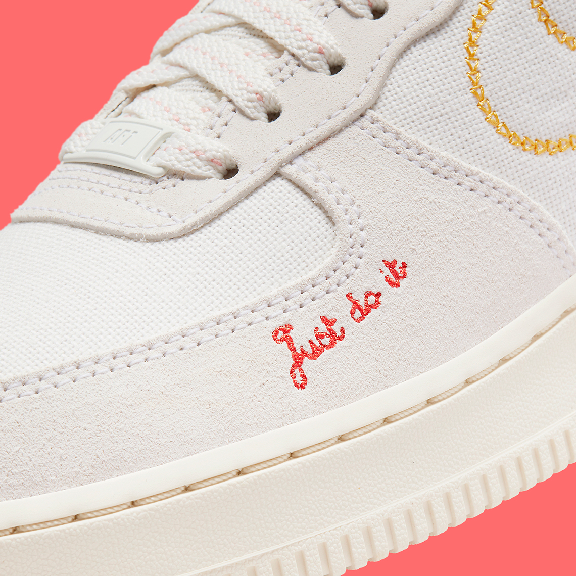 Nike Air Force 1 Low Womens Sail Crimson 2021 4