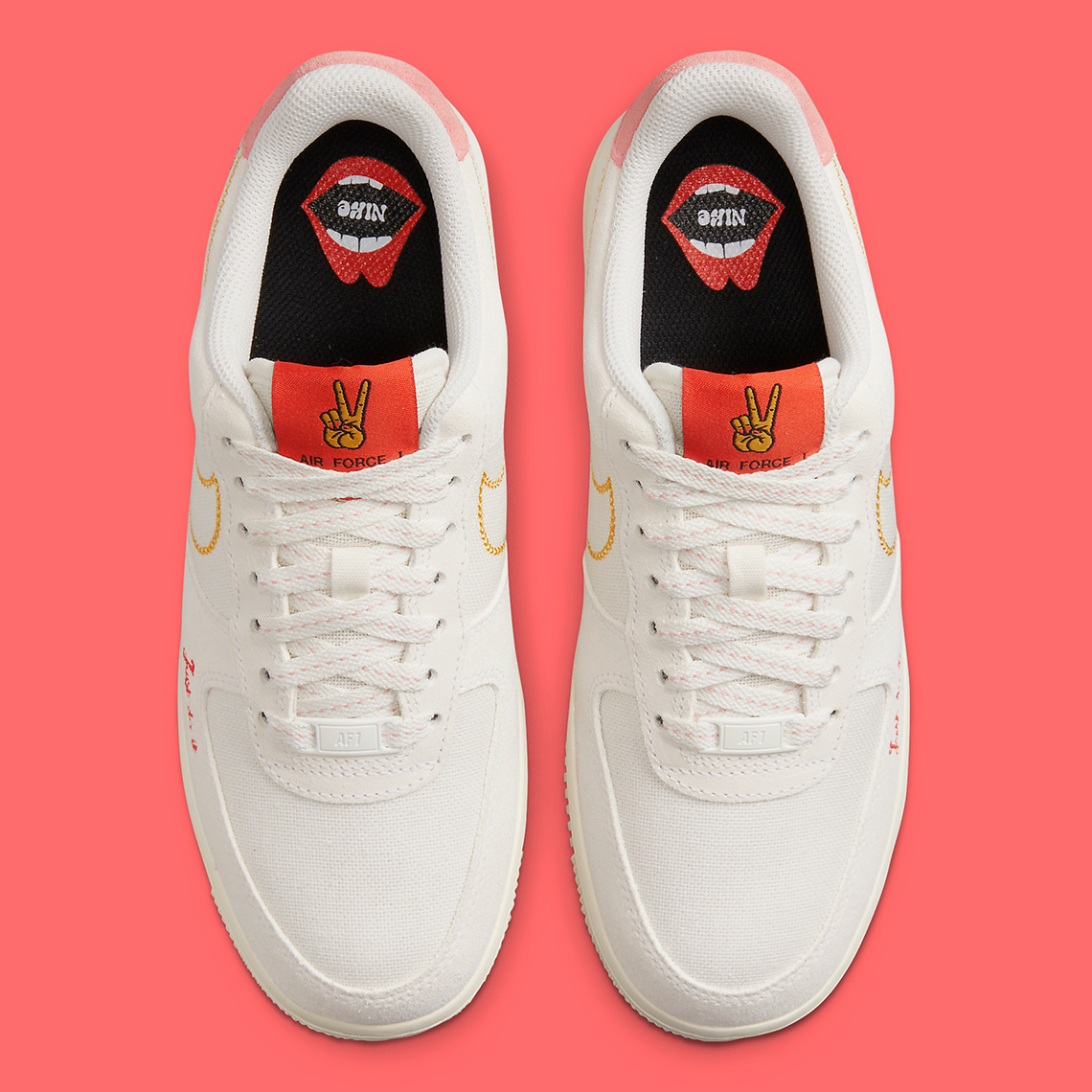 Nike Air Force 1 Low Womens Sail Crimson 2021 8