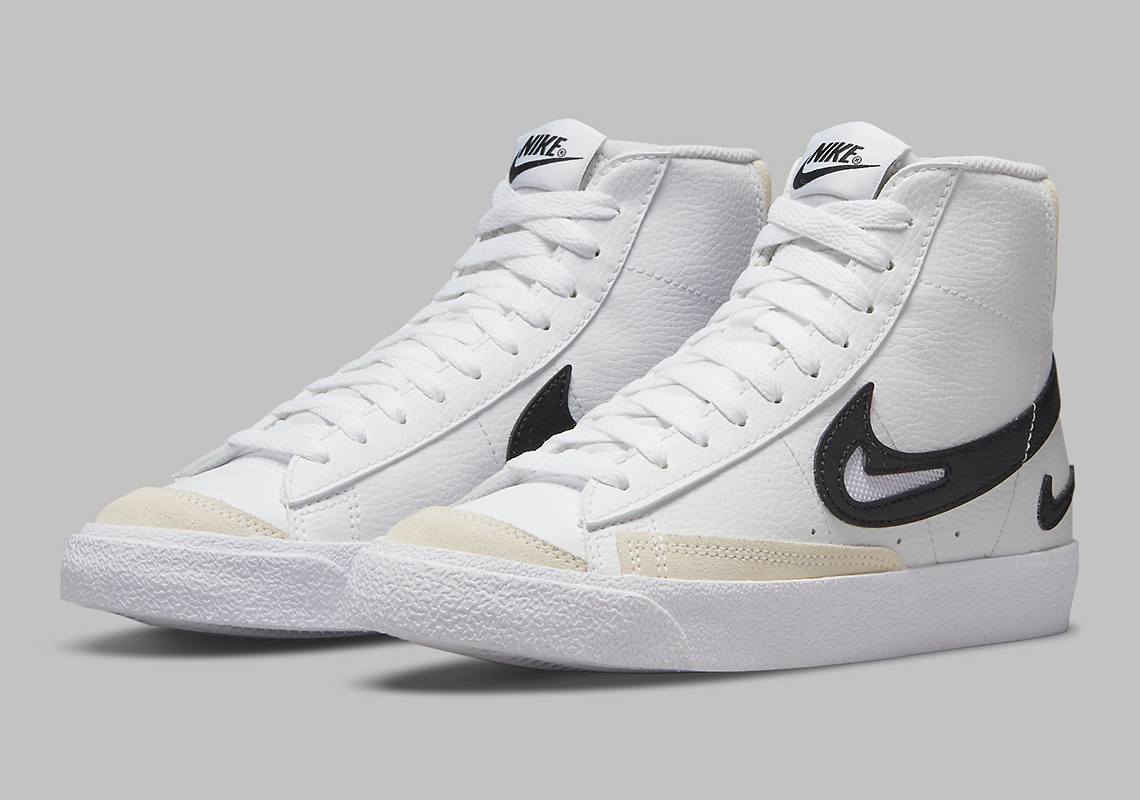 Nike Blazer Mid 77 Gs White Sail Black Dr7893 100 2