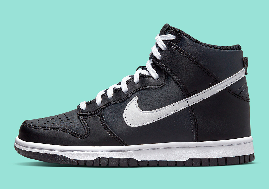 Nike Dunk High Gs Black White Dh9751 001 7