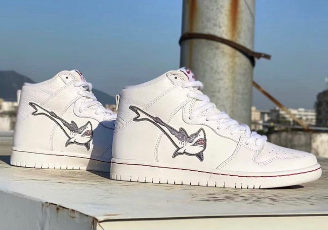 The Oski x Nike SB Dunk High “Shark” Soon Returns In White